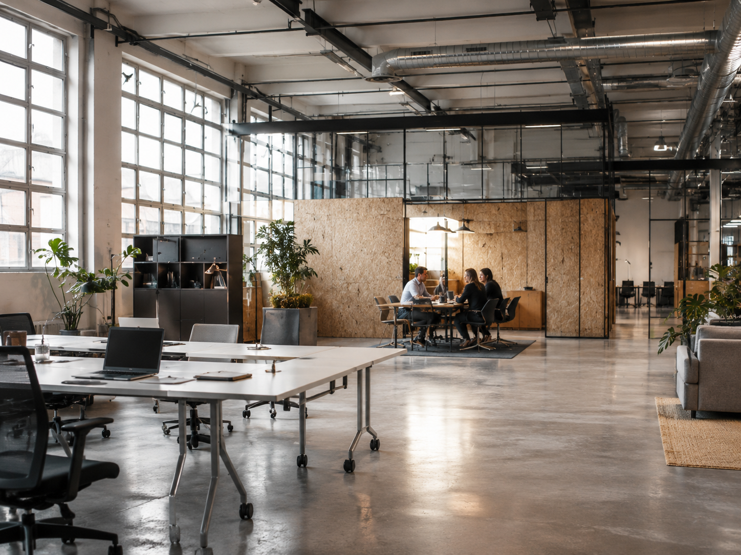 Spazio interno moderno e flessibile per aziende e professionisti